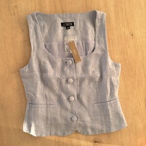 New JCREW linen vest top